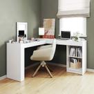 Mesa Escrivaninha/Penteadeira de Canto com Espelho Star BRV Móveis