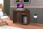 Mesa / Escrivaninha QU Para Estudo Com Nicho Para CPU Cor Canela / Preto
