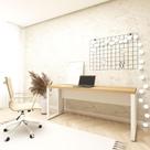 Mesa Escrivaninha Reta Industrial 170cm Pés Metal