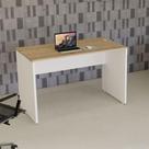 Mesa Escrivaninha Retangular 120cm x 60cm Escritório Pé Painel com Passa Cabos F5 Office
