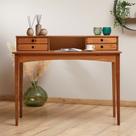 Mesa Escrivaninha Retro Madeira 4 Gavetas 1 Nicho Milano