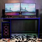 Mesa Escrivaninha Setup 115cm com Nichos e Espaço para Cpu Gamer Athenas Mesa Escrivaninha Setup 115cm com Nichos e Espaço para Cpu Gamer Athenas
