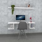 Mesa Escrivaninha Suspensa MDF Parede Grande Sala Quarto 90