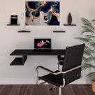 Mesa Escrivaninha Suspensa Trabalho Escritório Quarto Prateleira Decoração MDF