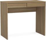 Mesa escrivaninha tijuca com 2 gavetas castanho politorno