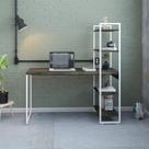 Mesa Estante Alta C/02 Prat Dynamica 135cm Est.Branca Mesa Estante Alta C/02 Prat Dynamica 135cm Est.Branca