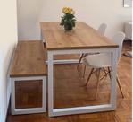 Mesa Estilo/Modelo Industrial com 1 banco (1,40 x 0,80)
