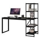 Mesa Estudos Multiuso com Prateleiras Porta Objetos MDF Estilo Industrial Aço Resistente Espaçosa