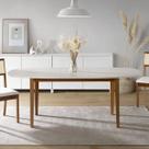 Mesa Extensível Oval 2,0M Aberta Tiê CabeCasa MadeiraOriginals