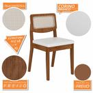 Mesa Faenza Com 4 Cadeiras Sextavadas Freijó/preto/material sintético Branco - M.a