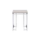 Mesa final Ergode Natural Oak Chrome Square KD Design