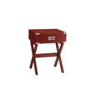 Mesa final Ergode Red Campaign Style Metal Corner com 1 gaveta