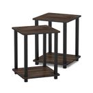 Mesa final Furinno Simplistic, conjunto de 2 Columbia Walnut/Black Mesa final Furinno Simplistic, conjunto de 2 Columbia Walnut/Black