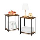 Mesa final Furinno Simplistic Metal Frame, pacote com 2 unidades, Amber Pine