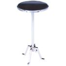 Mesa final Offex Modern Dark Granite Top, base redonda de metal