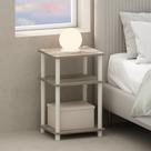 Mesa Furinno Just 3 camadas Sonoma Oak White 29x34x58 cm