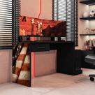 Mesa Gamer DRX 9000 Bandeira EUA Multiuso Com 3 Gavetas
