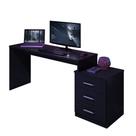 Mesa Gamer Escrivaninha Para Computador DRX5000 E 3 Gavetas -