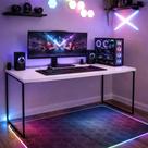 Mesa Gamer Industrial Diretor 150cm Para PC Pés de Ferro Em MDP - JM3 Móveis Cor:Preto/Preto