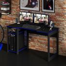 Mesa Gamer Multimóveis Cr25049 Preta/Azul Mesa Gamer Multimóveis Cr25049 Preta/Azul