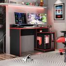 Mesa gamer preto fosco liso /vermelho albatroz