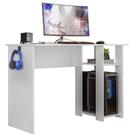Mesa Gamer Slim com suporte para CPU Branco - Peternella