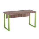 Mesa Gerência Tubolar PE 40 Pandin 1,50 x 0,60 M Walnut e Verde Mesa Gerência Tubolar PE 40 Pandin 1,50 x 0,60 M Walnut e Verde