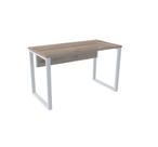 Mesa Gerência Tubular P25 Pandin 1,35 M Walnut e Branco Mesa Gerência Tubular P25 Pandin 1,35 M Walnut e Branco