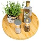 Mesa giratória de bambu antiderrapante Lazy Susan Organizer VeyFey de 25 cm Mesa giratória de bambu antiderrapante Lazy Susan Organizer VeyFey de 25 cm