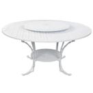 Mesa Giratória de Jantar Jardim Piscina Alumínio Fundido