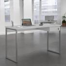 Mesa Home Office Escrivaninha Shine 1,36 Cinza com Gaveteiro