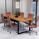 Mesa Industrial 190x80 com Pés de Ferro Ideal para Sala de Reunião ou Mesa do Diretor