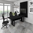 Mesa Industrial 2m 1 Cx de Tomada Pé Metal e Painel de TV F5