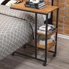 Mesa Industrial Auxiliar para Cama Miti Preto e Canela Mesa Industrial Auxiliar para Cama Miti Preto e Canela