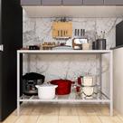 Mesa Industrial em Aço Inox com Prateleira Inferior Perfeita para Restaurantes, Clínicas, Laboratórios e Pet Shops