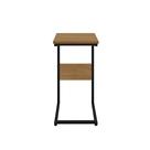 Mesa Industrial Lateral Versátil Elegante Apoio Design Moderno Aço/MDP