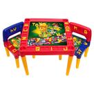 Mesa Infantil 2 Cadeiras Com Alfabeto E Números Educativa