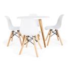 Mesa Infantil 60cm Branca + 4 Cadeiras Eiffel