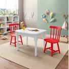 Mesa Infantil com 2 Cadeiras Mariah Madeira Maciça e Laca Casatema MadeiraOriginals