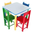 Mesa infantil com 4 cadeiras em madeira carlu - 5017