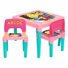 Mesa Infantil Com Cadeiras Educativa Letras Números Rosa Mesa Infantil Com Cadeiras Educativa Letras Números Rosa