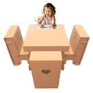 Mesa Infantil de Atividades com 4 Cadeiras Papelão 3 a 6 anos