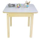 Mesa Infantil De Madeira 60x60 Branca Mdf Educativa Multiuso Para Criança Estudo Brincar Escola