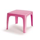 Mesa Infantil de Plástico Reforçado Liso Rosa 46cm