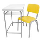 Mesa Infantil Escolar Com Cadeira WP Kids Reforçadas Lg Flex Amarela T2