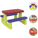 Mesa Infantil Piquenique Tramontina Pic Nic Colorida Com Banco Em Plastico