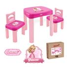 Mesa Infantil Princesa com duas cadeiras Resist SimoToys CP Mesa Infantil Princesa com duas cadeiras Resist SimoToys CP