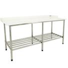 Mesa Inox c/ Tampo Poliestireno 14mm Grade Inferior Cód. 7411 - Imeca