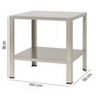 Mesa Inox com Estante Inferior de Alta Durabilidade
