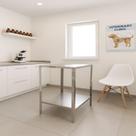 Mesa Inox Compacta para Cozinha, Serviço e Apoio